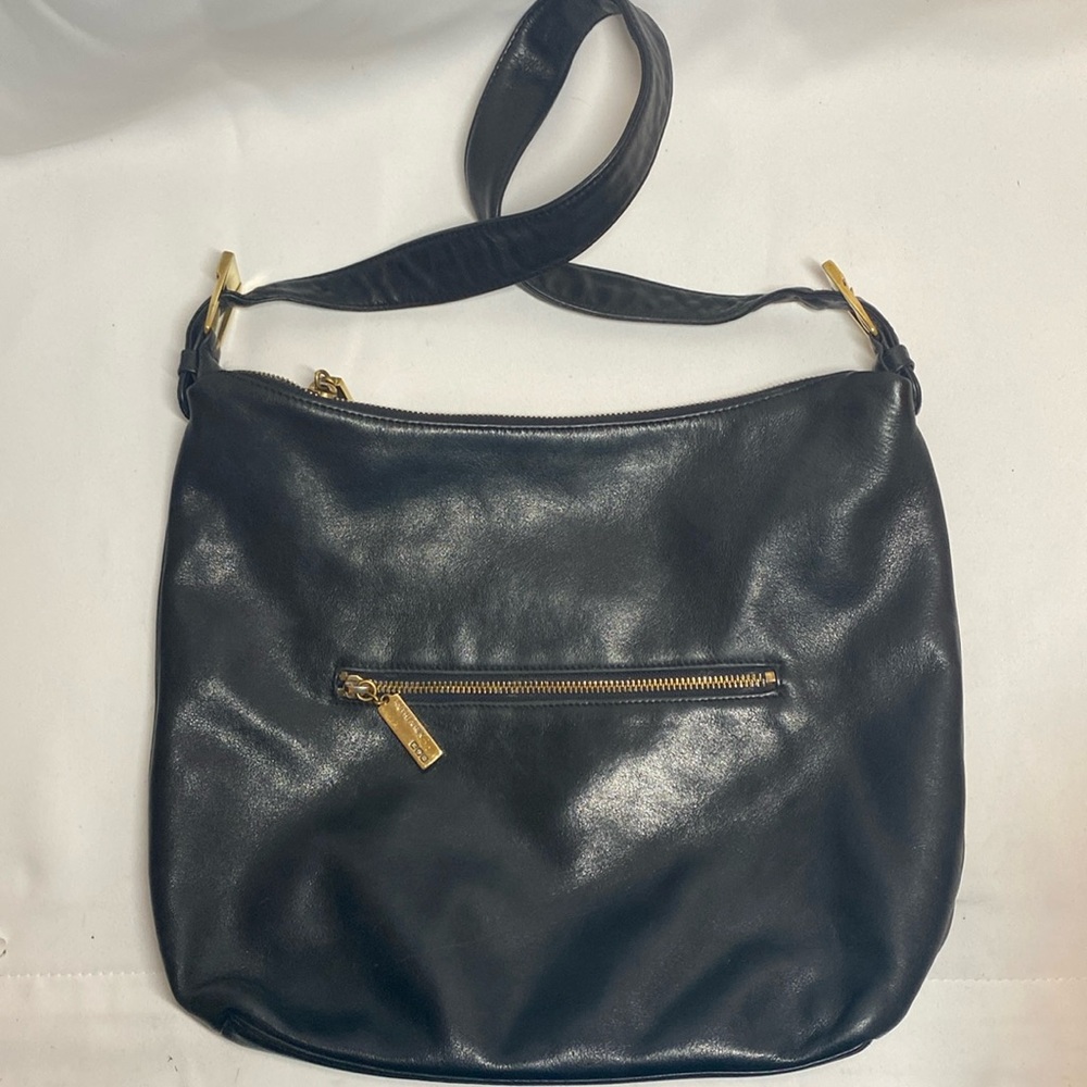 Ralph Lauren Buttery Soft Black Leather Hobo Shoulder Bag